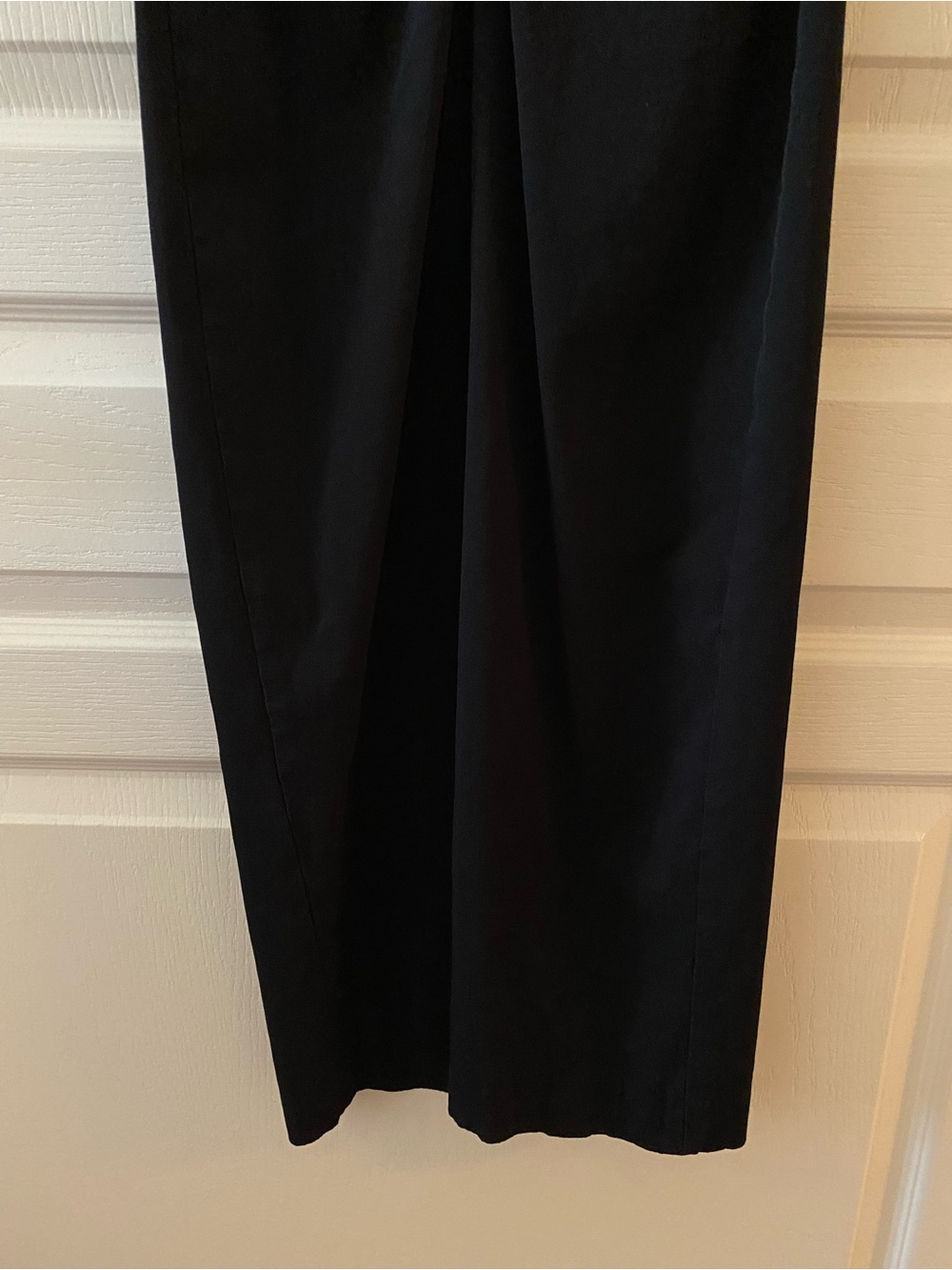 ZARA ZW Collection Ruched Black Midi Dress w/ Shoulder Pads - XS - Picture 9 of 14